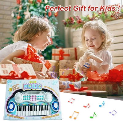 Costway Z-Shaped Kids Toy Keyboard Piano 37-Key Electronic Organ Light W/Microphone 3 Costway Z-Shaped Kids Toy Keyboard Piano 37-Key Electronic Organ Light W/Microphone - Image 3
