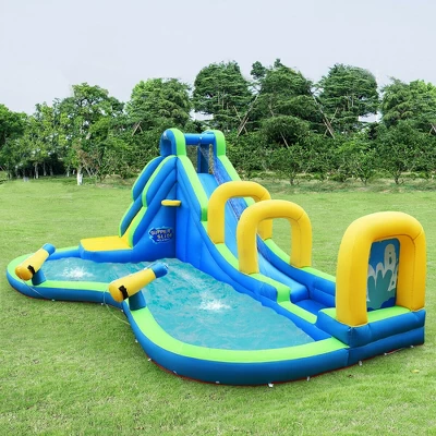 Costway Inflatable Water Slide Kids Bounce House Castle Splash Pool Without Blower 1 Costway Inflatable Water Slide Kids Bounce House Castle Splash Pool Without Blower