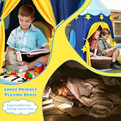 Costway Kids Foldable Pop Up Play Tent W/ Star Lights Carry Bag Indoor Outdoor 8 Costway Kids Foldable Pop Up Play Tent W/ Star Lights Carry Bag Indoor Outdoor - Image 8