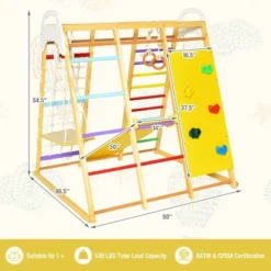 Costway 8-in-1 Jungle Gym Playset, Wooden Climber Play Set With Monkey Bars Colorful/Natural 13 Costway 8-in-1 Jungle Gym Playset, Wooden Climber Play Set With Monkey Bars Colorful/Natural -Costway Store GUEST 43c1c1e2 2d56 4a35 9f32 bcdb45467f09
