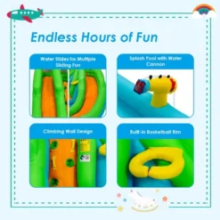 Inflatable Water Park Bounce House Two-Slide Bouncer W/Climbing Wall&480W Blower 14 Inflatable Water Park Bounce House Two-Slide Bouncer W/Climbing Wall&480W Blower -Costway Store GUEST 447cecda 6145 4c61 9c92 3af52c1d92a9