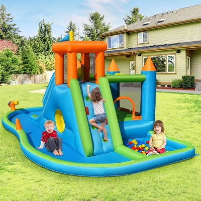 Bountech Inflatable Water Slide Kids Bounce House Splash Pool Without Blower 2 Bountech Inflatable Water Slide Kids Bounce House Splash Pool Without Blower - Image 2