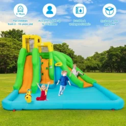 Inflatable Water Park Bounce House Two-Slide Bouncer W/Climbing Wall&480W Blower 13 Inflatable Water Park Bounce House Two-Slide Bouncer W/Climbing Wall&480W Blower -Costway Store GUEST 454fb801 c724 42ed b12c d55f4b0a1e11