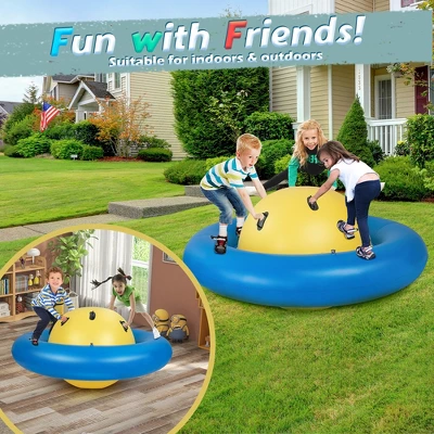 Costway 7.5 FT Inflatable Dome Rocker Bouncer With 6 Handles Fun Outdoor Game For Kids 3 Costway 7.5 FT Inflatable Dome Rocker Bouncer With 6 Handles Fun Outdoor Game For Kids - Image 3