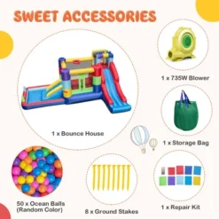 Costway Mutifunctional Kids Infalatable Bounce Castle With 50 Ocean Balls & 735W Blower 16 Costway Mutifunctional Kids Infalatable Bounce Castle With 50 Ocean Balls & 735W Blower -Costway Store GUEST 4615e742 f2bc 412a 9dca a0a2716c57ba