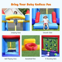 Costway InflatableBounce House Castle Slide Bouncer Kids Shooting Net/Without Blower 12 Costway InflatableBounce House Castle Slide Bouncer Kids Shooting Net/Without Blower -Costway Store GUEST 464cd4ae b520 4fef 8ad9 a82c78206494