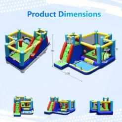 Costway Inflatable Bounce House 8-in-1 Kids Inflatable Slide Bouncer (With 735W Blower) -Costway Store GUEST 477449ac ff60 4b87 a0bd a4b9d1522166