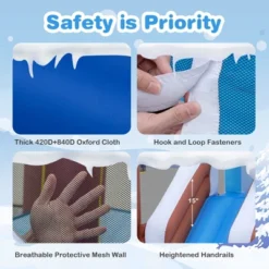 Costway 6-in-1 Winter Theme Snowman Inflatable Castle Kids Bounce House With 735W Blower 14 Costway 6-in-1 Winter Theme Snowman Inflatable Castle Kids Bounce House With 735W Blower -Costway Store GUEST 47b825e9 f008 47f8 8e11 81544084e892