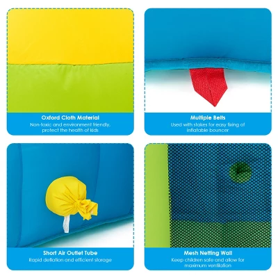 Costway Inflatable Bounce House Water Slide Jump Bouncer With Climbing Wall And Splash Pool Blower Excluded 7 Costway Inflatable Bounce House Water Slide Jump Bouncer With Climbing Wall And Splash Pool Blower Excluded - Image 7