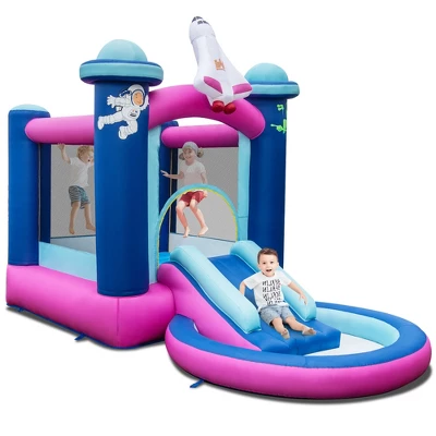 Costway Inflatable Space-themed Bounce House Kids 3-in-1 Bounce Castle Blower Excluded 9 Costway Inflatable Space-themed Bounce House Kids 3-in-1 Bounce Castle Blower Excluded - Image 9