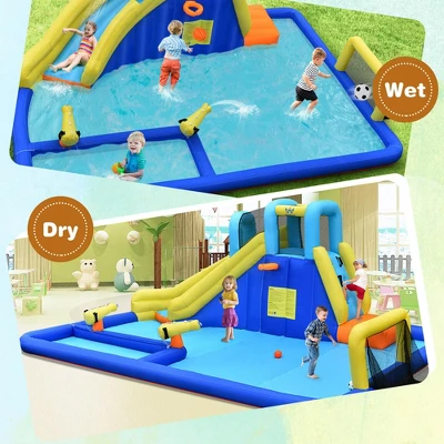 Costway Inflatable Water Slide Bounce House Climbing Wall Without Blower 3 Costway Inflatable Water Slide Bounce House Climbing Wall Without Blower - Image 3