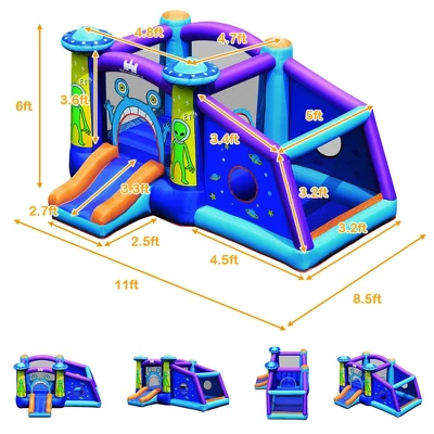 Costway Inflatable Bounce House Alien Bouncer Kids Jump Slide Ball Pit Without Blower 1 Costway Inflatable Bounce House Alien Bouncer Kids Jump Slide Ball Pit Without Blower