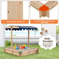 Costway Kids Wooden Sandbox With Height Adjustable & Rotatable Canopy Outdoor Playset 14 Costway Kids Wooden Sandbox With Height Adjustable & Rotatable Canopy Outdoor Playset -Costway Store GUEST 4bb811b0 40a0 4d30 b123 87e0065747b8