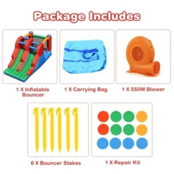 Costway Inflatable Bounce House 3-in-1 Dual Slides Jumping Castle Bouncer W/ 550W Blower 17 Costway Inflatable Bounce House 3-in-1 Dual Slides Jumping Castle Bouncer W/ 550W Blower -Costway Store GUEST 4c086902 5d44 4205 90ee 4799a3ab294d