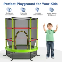 Costway Youth Jumping Round Trampoline 55'' Exercise W/ Safety Pad Enclosure Combo Kids BlueGreeRed 14 Costway Youth Jumping Round Trampoline 55'' Exercise W/ Safety Pad Enclosure Combo Kids BlueGreeRed -Costway Store GUEST 4c324ee1 e56e 43da 979a e1e1a1837b1a