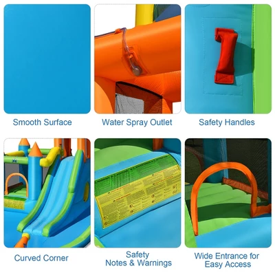 Costway Bountech Inflatable Water Slide Kids Bounce House Splash Water Pool W/ Blower 9 Costway Bountech Inflatable Water Slide Kids Bounce House Splash Water Pool W/ Blower - Image 9