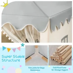 Costway Kids Play Tent Large Playhouse Children Castle Fairy Tent Gift W/ Washable Mat 14 Costway Kids Play Tent Large Playhouse Children Castle Fairy Tent Gift W/ Washable Mat -Costway Store GUEST 4c5a68be c716 4908 ab27 197ca541db0a