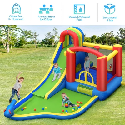 Costway Inflatable Kid Bounce House Slide Climbing Splash Pool Jumping Castle Without Blower 3 Costway Inflatable Kid Bounce House Slide Climbing Splash Pool Jumping Castle Without Blower - Image 3