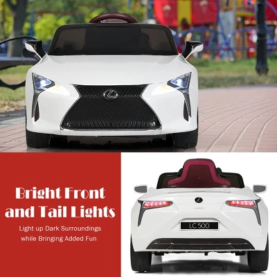 Costway 12V Kids Ride On Car Lexus LC500 Licensed Remote Control Electric Vehicle White 5 Costway 12V Kids Ride On Car Lexus LC500 Licensed Remote Control Electric Vehicle White - Image 5