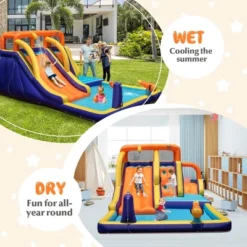 Costway Inflatable Waterslide 4-in-1 Kids Bounce Castle W/ Splash Pool(Without Blower) 11 Costway Inflatable Waterslide 4-in-1 Kids Bounce Castle W/ Splash Pool(Without Blower) -Costway Store GUEST 4e08ef5f 709f 4c2d b213 994fe51dccb0