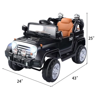 Costway 12V MP3 Kids Ride On Truck Car RC Remote Control W/ LED Lights Music 2 Costway 12V MP3 Kids Ride On Truck Car RC Remote Control W/ LED Lights Music - Image 2