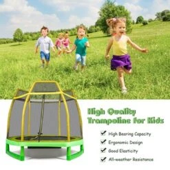 Costway 7 FT Kids Trampoline W/Safety Enclosure Net Spring Pad Indoor Outdoor Heavy Duty YellowBlue 15 Costway 7 FT Kids Trampoline W/Safety Enclosure Net Spring Pad Indoor Outdoor Heavy Duty YellowBlue -Costway Store GUEST 4fe49e2f c2f4 4ad6 bee5 643701d218c2