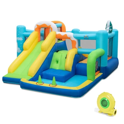 Costway 7-in-1 Kids Inflatable Bounce Castle Multi-Play Jumping House 11 Costway 7-in-1 Kids Inflatable Bounce Castle Multi-Play Jumping House - Image 11