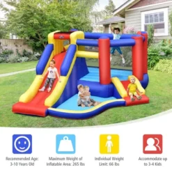 Costway Inflatable Bouncy Castle Kids Jumping House W/ Double Slides Air Blower Excluded 15 Costway Inflatable Bouncy Castle Kids Jumping House W/ Double Slides Air Blower Excluded -Costway Store GUEST 511d6317 8596 49d5 930f 613296c7cda9