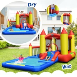 Costway Inflatable Water Slide Castle Kids Bounce House Indoor & Outdoor W/ 480W Blower 11 Costway Inflatable Water Slide Castle Kids Bounce House Indoor & Outdoor W/ 480W Blower -Costway Store GUEST 5121719b 3189 43b2 86ca f4f19a6fc31c