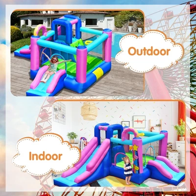 Bountech Inflatable Bounce Castle Dual Slides Jumping Bouncer W/ Climbing Wall 4 Bountech Inflatable Bounce Castle Dual Slides Jumping Bouncer W/ Climbing Wall - Image 4