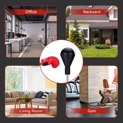 Costway Freestanding Punching Bag W/Stand Boxing Gloves For Adult Kids Adjustable 6 Costway Freestanding Punching Bag W/Stand Boxing Gloves For Adult Kids Adjustable - Image 6