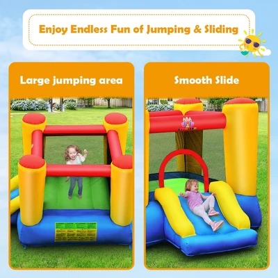 Costway Inflatable Bouncer Kids Slide Bounce House For Indoor Outdoor With 350W Blower 6 Costway Inflatable Bouncer Kids Slide Bounce House For Indoor Outdoor With 350W Blower - Image 6