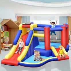 Costway Inflatable Bouncy Castle Kids Jumping House W/ Double Slides Air Blower Excluded 12 Costway Inflatable Bouncy Castle Kids Jumping House W/ Double Slides Air Blower Excluded -Costway Store GUEST 538122c6 2404 49a9 b155 4fe147f84fff