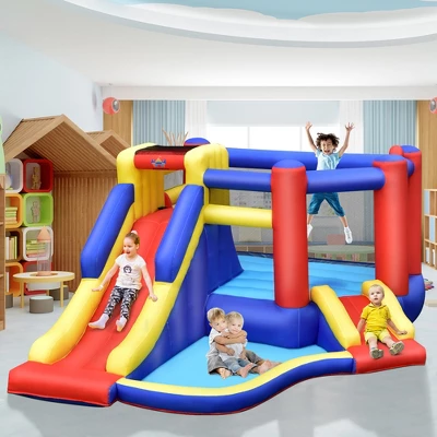 Costway Inflatable Bouncy Castle Kids Jumping House W/ Double Slides Air Blower Excluded 4 Costway Inflatable Bouncy Castle Kids Jumping House W/ Double Slides Air Blower Excluded - Image 4