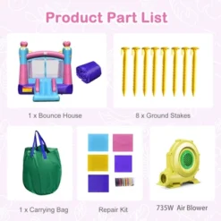 Costway Inflatable Bounce House 3-in-1 Princess Theme Inflatable Castle W/ 735W Blower 16 Costway Inflatable Bounce House 3-in-1 Princess Theme Inflatable Castle W/ 735W Blower -Costway Store GUEST 53a2dcb5 7f90 402c a96e dd1295a2d69a