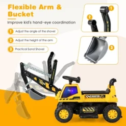 Costway Kids Ride On Excavator Digger Electric Construction Vehicles With Lights & Music 14 Costway Kids Ride On Excavator Digger Electric Construction Vehicles With Lights & Music -Costway Store GUEST 53bd94e8 7007 40d6 84a2 9b935169eaa8