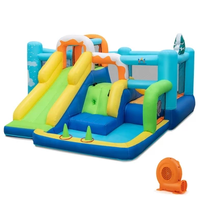 Costway 7-in-1 Kids Inflatable Bounce Castle Multi-Play Jumping House 12 Costway 7-in-1 Kids Inflatable Bounce Castle Multi-Play Jumping House - Image 12