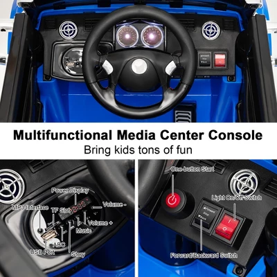 Costway 12V Licensed Freightliner Kids Ride On Truck Car RC W/ Dump Box & Lights RedBlue 4 Costway 12V Licensed Freightliner Kids Ride On Truck Car RC W/ Dump Box & Lights RedBlue - Image 4