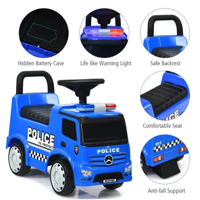 Costway Kids Ride On Push Police Car Licensed Mercedes Benz Push And Ride Racer 9 Costway Kids Ride On Push Police Car Licensed Mercedes Benz Push And Ride Racer - Image 9