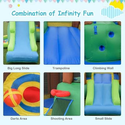 Costway Inflatable Jungle Bounce House Kids Dual Slide Jumping Castle Bouncer 7 Costway Inflatable Jungle Bounce House Kids Dual Slide Jumping Castle Bouncer - Image 7