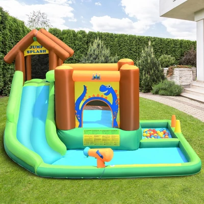 Bountech Inflatable Waterslide Bounce House Climbing Wall Ball Pit W/ Blower 2 Bountech Inflatable Waterslide Bounce House Climbing Wall Ball Pit W/ Blower - Image 2