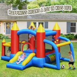 Costway Kid Inflatable Bounce House Slide Jumping Castle W/Soccer Goal Ball Pit & Blower 11 Costway Kid Inflatable Bounce House Slide Jumping Castle W/Soccer Goal Ball Pit & Blower -Costway Store GUEST 55f2da72 c180 437c 9a17 f55367db0e58