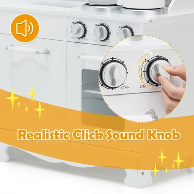 Costway Play Kitchen Pretend Play Cookware Set Toys For Kids W/ Water Dispenser 4 Costway Play Kitchen Pretend Play Cookware Set Toys For Kids W/ Water Dispenser - Image 4