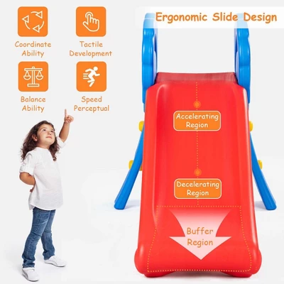 Costway Children Kids Junior Folding Climber Play Slide Indoor Outdoor Toy Easy Store 2 Costway Children Kids Junior Folding Climber Play Slide Indoor Outdoor Toy Easy Store - Image 2