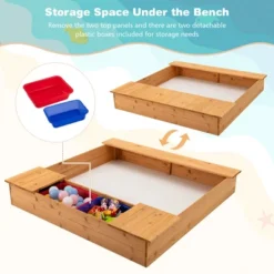 Costway Kids Wooden Sandbox W/ Bench Seats & Storage Boxes Children Outdoor Playset 13 Costway Kids Wooden Sandbox W/ Bench Seats & Storage Boxes Children Outdoor Playset -Costway Store GUEST 5abbb475 5618 48e7 9a38 41a688bfe37b