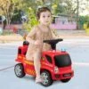 Costway Kids Ride On Fire Truck Foot-to-Floor Sliding Push Car W/ Music & Bubble Maker