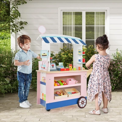 Costway Kids Snacks & Sweets Food Cart Kids Toy Cart Play Set With 30 PCS Accessories 2 Costway Kids Snacks & Sweets Food Cart Kids Toy Cart Play Set With 30 PCS Accessories - Image 2