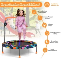 Costway 36'' Mini Toddler Trampoline W/LED Bluetooth Speaker Detachable Handle Kids Gifts 15 Costway 36'' Mini Toddler Trampoline W/LED Bluetooth Speaker Detachable Handle Kids Gifts -Costway Store GUEST 5ea4aa22 228a 4a5c 9216 a89442b16c40