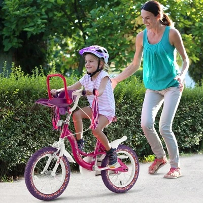 Costway 14'' Kids Bike With Doll Seat Girls Bicycle With Training Wheels For 3-5 Years Old Girl 2 Costway 14'' Kids Bike With Doll Seat Girls Bicycle With Training Wheels For 3-5 Years Old Girl - Image 2