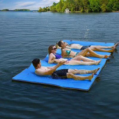 Costway 3 Layer Floating Water Pad Foam Mat Water Recreation Relaxing 9' X 6' 1 Costway 3 Layer Floating Water Pad Foam Mat Water Recreation Relaxing 9' X 6'